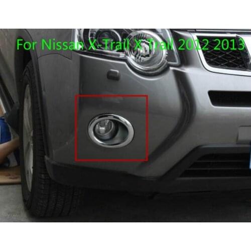 For Nissan X-Trail X Trail T31 2012 2013 2pcs/set ABS Chrome Front Fog Light Lamp Cover Trim