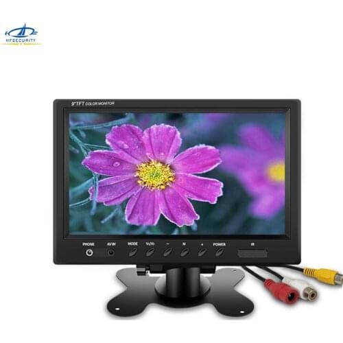 HFSECURITY 9 Inch HD 800* 480P CCTV Monitor AV Screen Video Monitors PAL NTSC Monitor Reversing Display Laptop TFT Color Screen