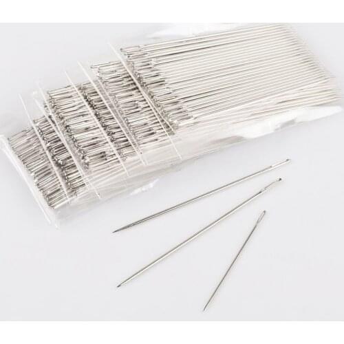 25Pcs Large Long Steel Needle Big Hole Sewing Needle Home Hand Sewing Tools Sewing Needles Set For Needlework Patches Embroidery