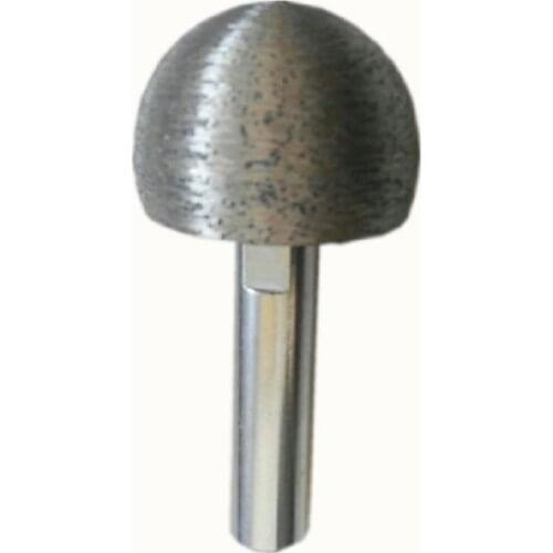 Wear-Resistant Diamond Grinding Head Hemispherical With Extension Rod Small Wheel For Stone Inscription Engraving Free Shipping