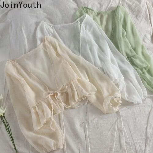 JoinYouth Women's Transparent Shirts