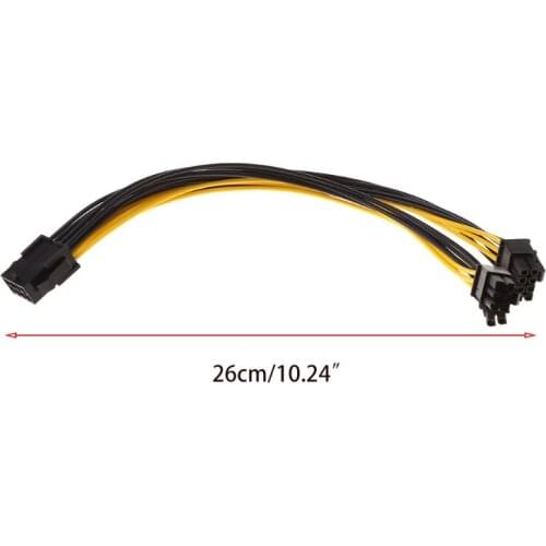PCI-E 8Pin Female To Dual 8Pin(6+2) Male Graphics Video Card Power Supply Cable N7MC