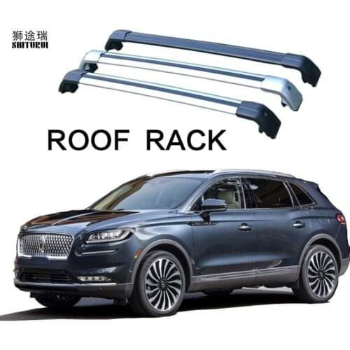 2Pcs Roof bars For Lincoln Nautilus 2018 2019 2020 2021 Aluminum Alloy Side Bars Cross Rails Roof Rack Luggage Carrier
