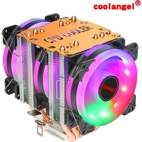 X79 X99 CPU Cooler 6 Heat Pipes 4 Pin PWM RGB PC quiet Intel LGA 2011 775 1200 1150 1151 1155 AMD AM3 AM4 90mm CPU Cooling Fan