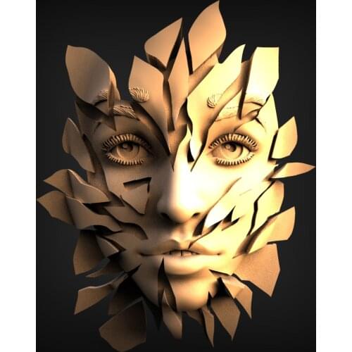 3d STL Model for CNC Router 3D Printer Artcam Aspire Bas Relief _Mask “CNC File"(453)