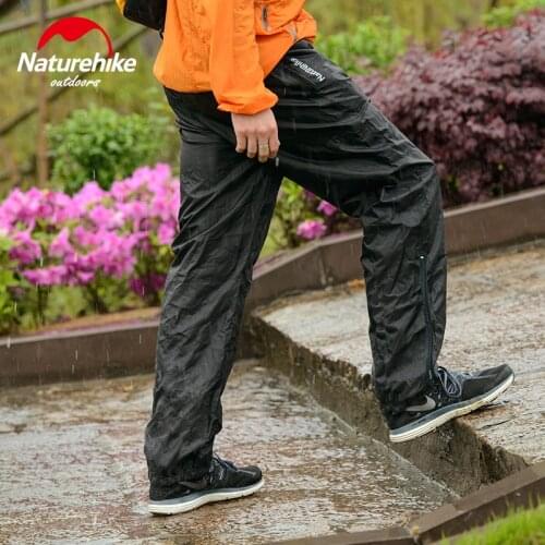 Naturehike Mens Hiking Trekking Cycling Bike Waterproof Pants Windstopper Nylon Rain Trousers for Men