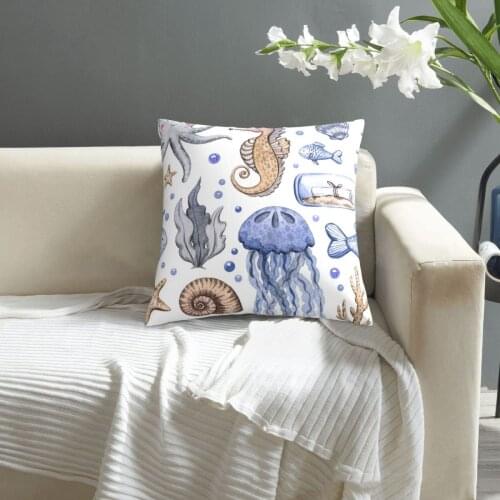 Sea Animals Pattern pillowcase printed cushion cover sofa waist pillow pillow cover