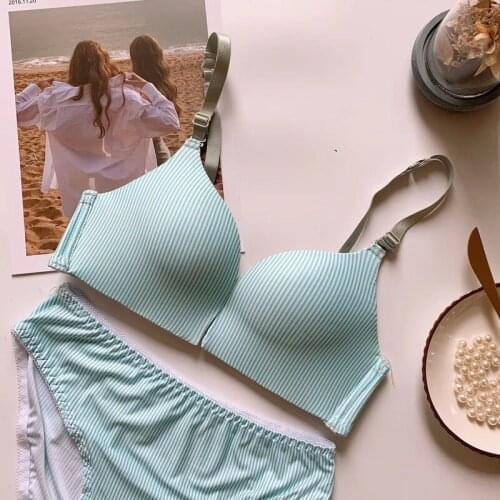 NEW Seamless Push Up bra Wire Free Bra Sexy Bralette Striped Female Underwear Intimates bras for women luxury lingerie