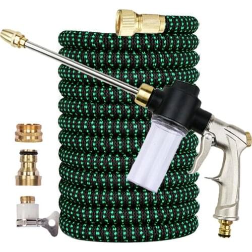 Expandable Garden Watering Hose flexible Magic water Hose Pipe High Pressure Car Wash Hoses Water Gun Washing foam spray noozle