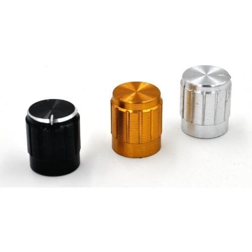 10pcs Potentiometer Knob Aluminum Alloy Knobs Cap Diameter 15MM Height 17mm 15x17mm Anti Slip Single Knobs