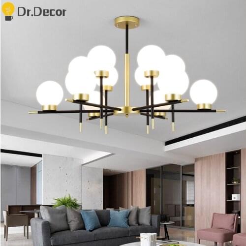 Nordic Led Chandeliers Lamp Modern Ceiling Chandelier Lighting Living Room Bedroom Luxury Hanging Lamps Glass Decor Luminaries