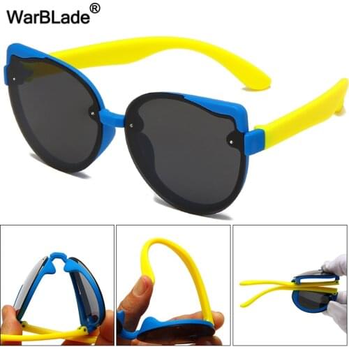 WarBlade Retro Polarized Kids Sunglasses Children Cat Eyes Sun Glasses Fashion Boys Girls Baby Outdoors Goggle UV400 Eyewear
