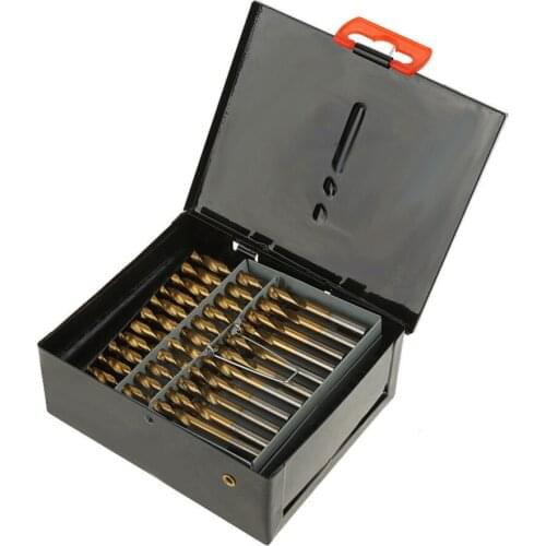 60PCS HSS Cobalt Twist Drill Bits For Hard Metal Stainless Steel Wood w/Box