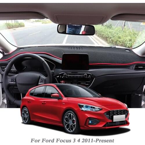 Car Styling Dashboard Avoid Light Pad Instrument Platform Cover Mats Rose For Ford Focus 3 4 2011-Present LHD&RHD Anti-dust
