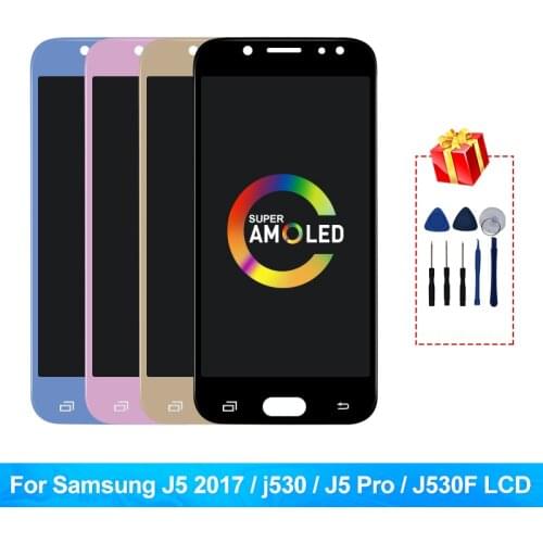 Super Amoled J5 Pro For Samsung Galaxy J5 2017 LCD J530 J530F LCD Display Touch Screen Digitizer Display J5 Pro J530FM Display