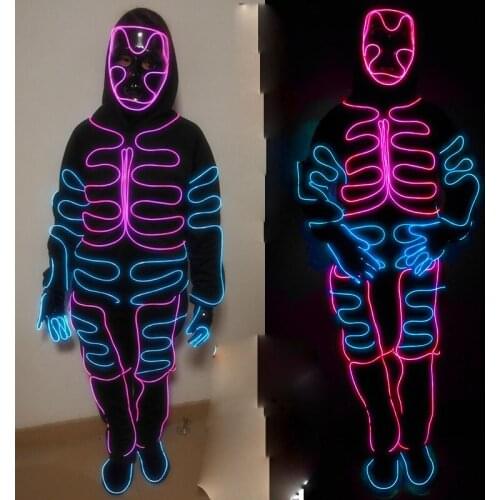 LED Lighting Clothes Jazz Fluorescent Dance Performance Costumes Laser Dance Electric Light Dance Performance EL Light clothing