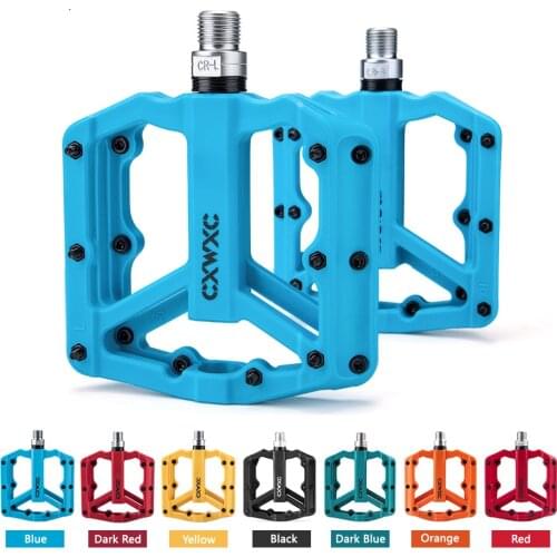 Bike Platform Pedals Ultralight Flat MTB Pedals Nylon Cr-Mo Steel Axis 3 Sealed Bearings Bicycle Bmx Mountain Cycling Pedal