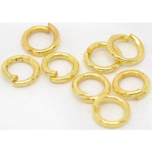 DoreenBeads Fashion Jewelry Findings Gold Color Open Jump Rings About 4mm Dia. Findings Romantic Earrings Components,1800 PCs
