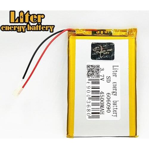 1/2/4 pcs 3.7V 4500mAh 606090 Polymer Lithium LiPo Rechargeable Battery For GPS DVD PAD e-book tablet pc Laptop power bank