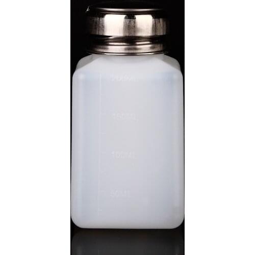 1Pcs 200ML Portable Press Empty Refillable Bottle Liquid Alcohol Pump UV Gel Nail Polish Cleaner Acetone Water Remover Dispenser