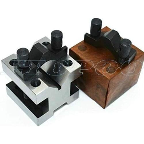2pcs V-Block Ground Pair with Clamp Set Precision Matched Pair Precise 35x35x30mm 90°акссесуары Machinist Multi-use Gauge Tool