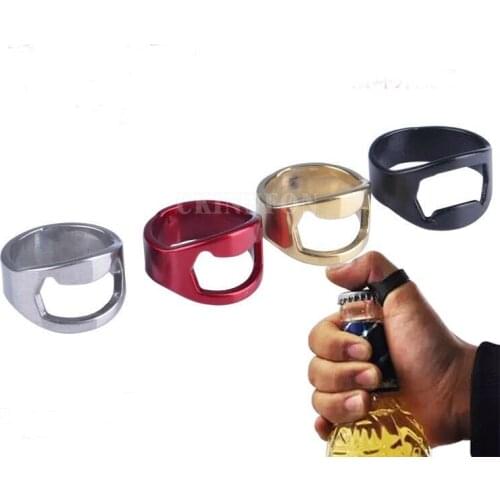 2000Pcs/Lot Stainless Steel Finger Ring Bottle Opener Beer Bar Tool