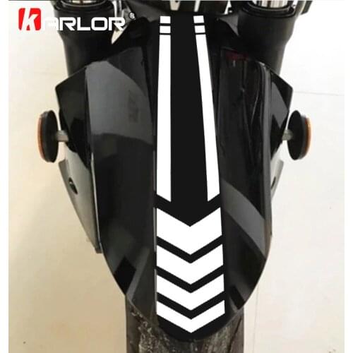 34cm Motorcycle Wheel Fender Stickers Motorbike Reflective Decoration Waterproof Car Decals Personality Motor Accessories