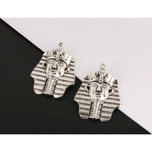 5pcs Charms Ganesha Elephant Ancient Egyptian Buddha Silver Color Pendants For DIY Handmade Jewelry Making Accessorie