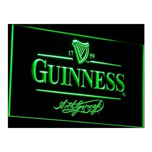 A057 Guinness Alec Arth Beer Bar Club Led Neon Light Signs