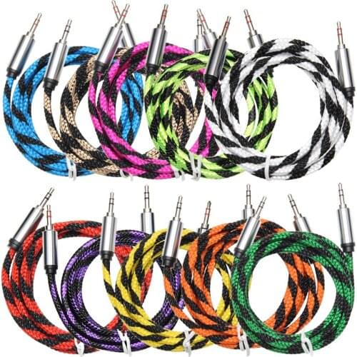 Snake Pattern 1.5M Audio Cable 3.5mm Male To Male Audio Stereo Aux Cable Cord for TV Computer MP3 for Smartphone 50pcs/lot