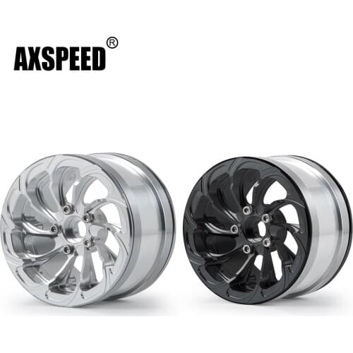 AXSPEED 2.2 inch 41mm Thickness Metal Beadlock Wheel Rims Hubs for Axial Wraith 90048 RR10 1/10 RC Crawler Car Upgrade Parts
