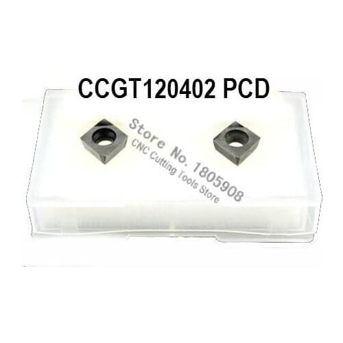 Free shipping 2PCS PCD Inserts CCGT120402 PCD Suitable For Lathe Tools Turning Tools