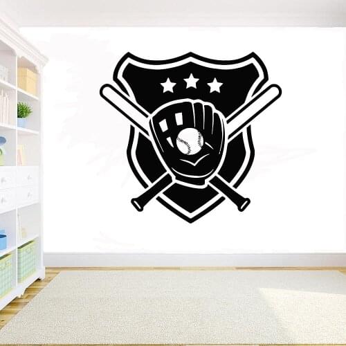 Baseball enthusiasts Wall Decal removeable vinyl wall Stickers for Kids Room bedroom living room home decoration PVC decals G820