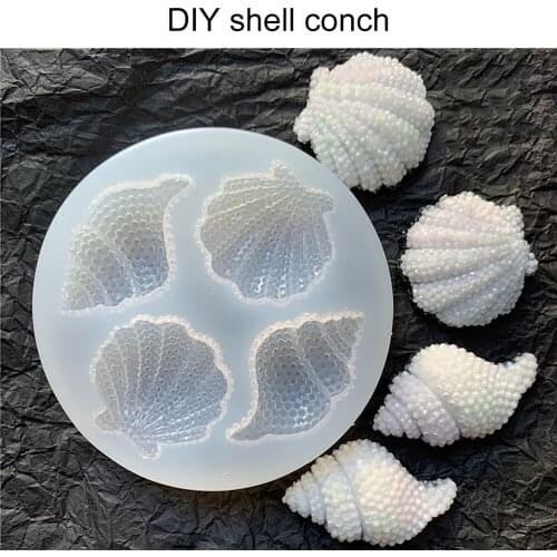 Shell Conch Mold Epoxy Casting Crafts Molds Chocolate Silicone Cake Baking Tools DIY Crafts Home Decorations Making Tools