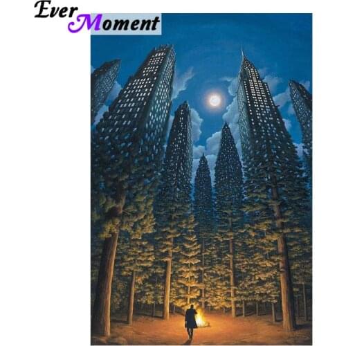 Sad Reality from Trees to Towers DIY Diamond Painting Cross Stitch Diamond Embroidery Wall Painting Full Square Stones ASF788