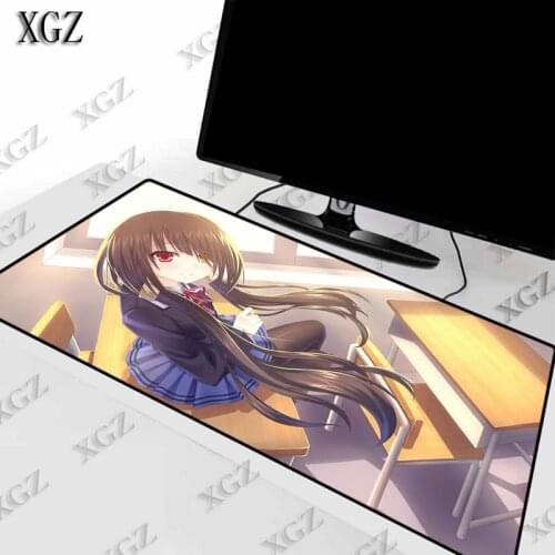 XGZ Date A Live Anime Girl Gaming Mouse Pad Large Gamer Lock Edge Mat Computer pad Game Keyboard Desk