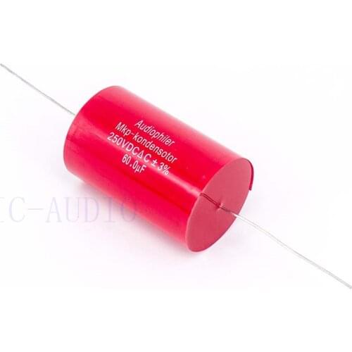 Audiophiler Mkp Capacitor 60uf 250V DC 3% HIFI Fever Electrodeless Capacitor Audio Capacitor Coupling Frequency Dividing 60uf