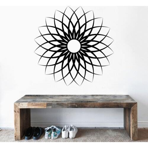 Minimalist Flower Pattern Silhouette Wall Sticker Vinyl Art Flower For Home Room And Hotel Decoration A001562