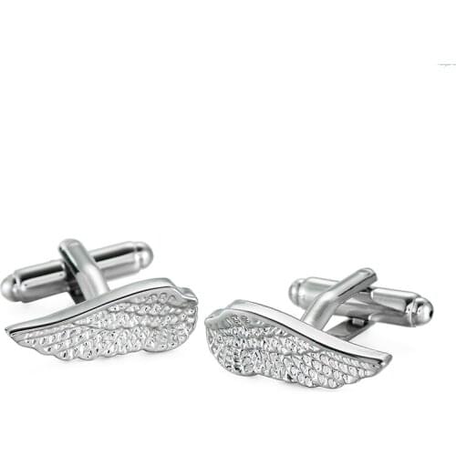 KC-893 Mens Cufflinks simple design style angel wings high-quality French Cufflinks Cuff nails button