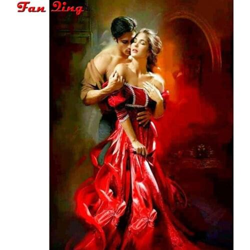 Couple Characters 5D DIY Square/Round Diamond Painting Mosaic Embroidery Cross Stitch Needlework Home Decoration Mural