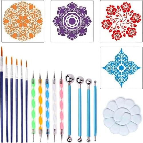 Mandala Dotting Tools Kit Handwork Rock Stone Painting Tools Set Fabrics DIY