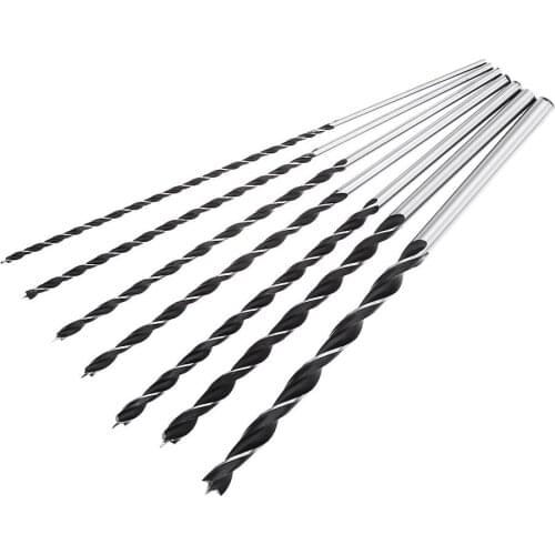 Free shipping 7Pcs/set 12" 300mm Extra Long Brad Point Wood Drill Bit Set Woodworking Tool 4 5 6 7 8 10 12mm