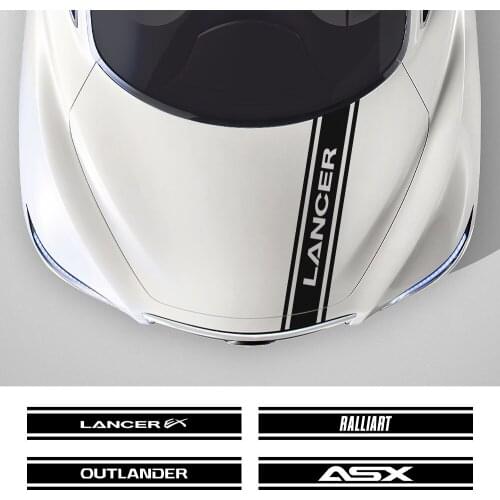Car Head Hood Engine Cover Stickers Vinyl Decals Auto Decoration Accessories For Mitsubishi Lancer EX ASX Outlander Ralliart