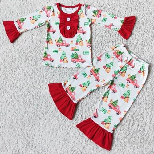 New Fashion Kids Designer Clothes Boys Pajamas Sets Christmas Boutique Girls Pajamas Toddler Baby Girls Sleepwear Nightwear Sets