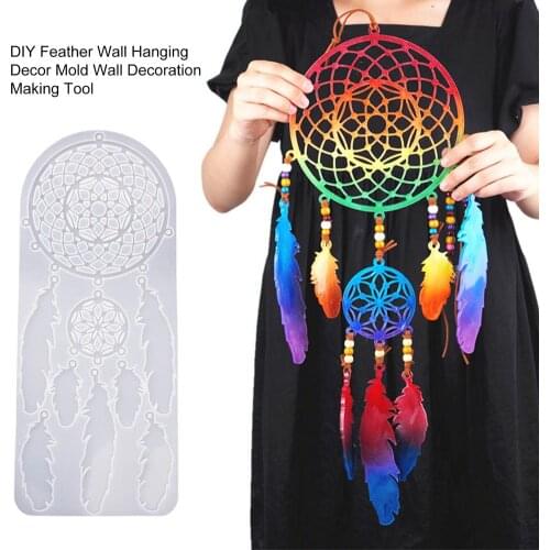 NEW Wall Decorations Mold Hanging Wall Art Making Tool Epoxy Resin Crystal Dream Catcher Silicone Mold For Home Decor