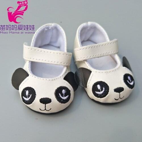 7.5CM shoes Suitable for 43 cm Doll Panda Shoes fits For 18" Girl Doll Toy Boots Doll Accessories