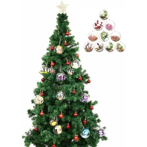 4-7cm Clear Balls Home Handicraft DIY Bauble Ornament Wedding Party Samll Christmas Tress Hanging Decor Plastic Gift Present Box