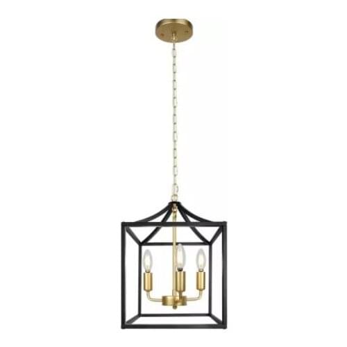 Modern simple living room study study dining room chandelier American retro iron industry four-head chandelier