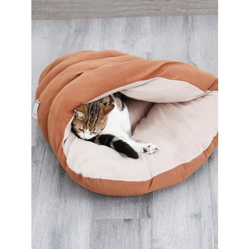 Cat Cave Cat Sleeping Bag Snail Shell Design Cat Deep Sleep Bed Mat Pet Supplies Winter Warmth And Thickening Snail Shape