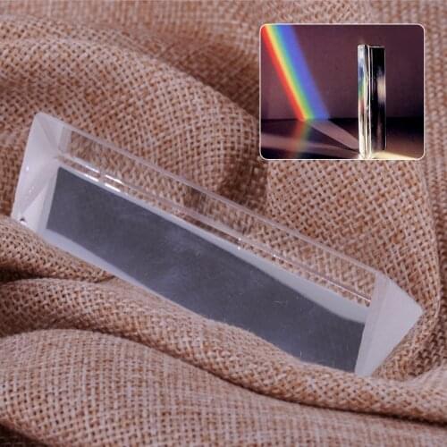 LETAOSK 3" Triangular Prism Optical Spectrum Glass for Photography Physics Teaching Experiment